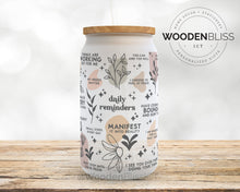 Load image into Gallery viewer, Affirmation Vulgar Edition Glass Cup, Iced Coffee Glass Can, Frosted Glass Tumbler, Mental Health Cup, Gift For Her, Mother's Day Gift