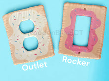 Load image into Gallery viewer, Toaster Breakfast Pastry Light Switch Cover, Laser Cut Acrylic, Home Decor, Single Standard or Rocker Switch option, Renter Friendly