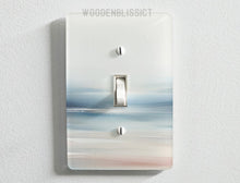Load image into Gallery viewer, Light Switch Cover, Serene Ocean Abstract, Shiny Acrylic, Home Decor, Single Standard or Rocker Switch, Cute Switch Cover, Bedroom Decor