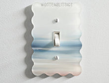 Load image into Gallery viewer, Light Switch Cover, Serene Ocean Abstract, Shiny Acrylic, Home Decor, Single Standard or Rocker Switch, Cute Switch Cover, Bedroom Decor