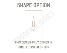 Load image into Gallery viewer, Earth Day Everyday Light Switch Cover, Bathroom Bedroom Decor, House warming, Single Standard Switch option, Renter Friendly, Home Decor
