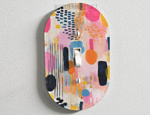 Load image into Gallery viewer, Light Switch Cover, Abstract Modern Floral, Housewarming Gift, Modern Decor, Standard or Rocker Switch option, Renter Friendly, Outlet Cover