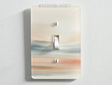 Load image into Gallery viewer, Light Switch Cover, Serene Sunset Ocean Abstract, Shiny Acrylic, Home Decor, Single Standard or Rocker Switch, Modern, Bedroom Decor