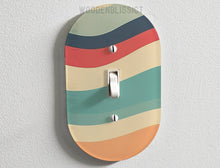 Load image into Gallery viewer, Light Switch Cover, Retro Groovy Decor Abstract, Laser Cut Acrylic, Home Decor, Single Standard or Rocker Switch, Cute Switch Cover