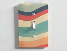 Load image into Gallery viewer, Light Switch Cover, Retro Groovy Decor Abstract, Laser Cut Acrylic, Home Decor, Single Standard or Rocker Switch, Cute Switch Cover