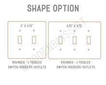 Load image into Gallery viewer, Dreamy Rainbow Cloud Light Switch Cover, Laser Cut Acrylic, Home Decor, Single Standard or Rocker Switch, Cute Switch Cover, Kids Room Decor