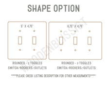 Load image into Gallery viewer, Light Switch Cover, Serene Ocean Abstract, Shiny Acrylic, Home Decor, Single Standard or Rocker Switch, Cute Switch Cover, Bedroom Decor