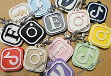 Load image into Gallery viewer, CUSTOM Smart NFC Logo Keychain, Scannable Social Media Digital Business Card, Small Business Keychain, Iphone, Android, Tap and Pay
