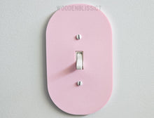 Load image into Gallery viewer, Matte Finish Light Switch Cover, Oval, Home Decor, Minimalist, Contemporary, Modern Design Switch Cover, Housewarming Gift, Children Decor