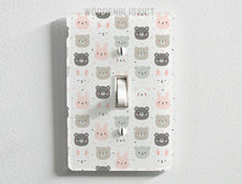 Load image into Gallery viewer, Light Switch Cover Plate, Cute Woodland Animals, Gender Neutral Decor, First Home Decor, Switch Plate Cover, Handmade in USA