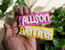 Load image into Gallery viewer, 004 Backpack Bag Tags, 3D Printed Personalized School Backpack Tag, Gift for Kids, Lunch Box Name Tag, Sports Bag Keychain, Diaper Bag Tag