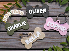 Load image into Gallery viewer, Custom 3D Printed Pet Tag, Noise-Free Dog ID Tag, Lightweight Personalized Pet Name Tag, PLA Plastic Dog Tag, Durable Custom Pet ID