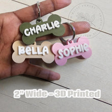 Load image into Gallery viewer, Custom 3D Printed Pet Tag, Noise-Free Dog ID Tag, Lightweight Personalized Pet Name Tag, PLA Plastic Dog Tag, Durable Custom Pet ID