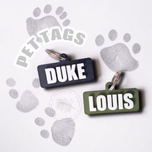 Load image into Gallery viewer, Pet Tag, Noise-Free Dog ID Tag, 3D Printed, Lightweight Personalized Pet Name Tag, PLA Plastic Dog Tag, Durable Custom Pet ID
