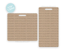 Load image into Gallery viewer, Acrylic Blanks, 1/16" Clear Acrylic Badge Buddy Blanks, Custom Badge Buddy Medical Student, Wholesale Acrylic Blanks, Badge Holder