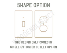 Load image into Gallery viewer, Boho Floral Light Switch Cover, Bathroom Bedroom Decor, House warming, Single Standard or Rocker Switch option, Renter Friendly, Home Decor
