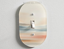 Load image into Gallery viewer, Light Switch Cover, Serene Sunset Ocean Abstract, Shiny Acrylic, Home Decor, Single Standard or Rocker Switch, Modern, Bedroom Decor
