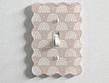 Load image into Gallery viewer, Light Switch Cover, Seafoam Rainbow Wavy Kids Room Decor Gift, Modern Decor, Standard or Rocker Switch option, Renter Friendly, Outlet Cover
