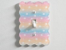 Load image into Gallery viewer, Light Switch Cover Plate, Cute Daisy Floral Rainbow, Gender Neutral Decor, First Home Decor, Switch Plate Cover, Handmade in USA
