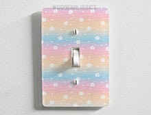 Load image into Gallery viewer, Light Switch Cover Plate, Cute Daisy Floral Rainbow, Gender Neutral Decor, First Home Decor, Switch Plate Cover, Handmade in USA
