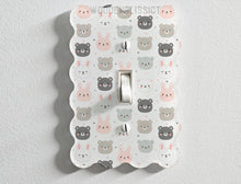 Load image into Gallery viewer, Light Switch Cover Plate, Cute Woodland Animals, Gender Neutral Decor, First Home Decor, Switch Plate Cover, Handmade in USA
