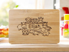 Load image into Gallery viewer, Personalized Cutting Board | Mini Bamboo Cutting Board | 8.7" x 5.9" | Perfect Kids Gift | Engraved Custom Gift
