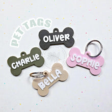 Load image into Gallery viewer, Custom 3D Printed Pet Tag, Noise-Free Dog ID Tag, Lightweight Personalized Pet Name Tag, PLA Plastic Dog Tag, Durable Custom Pet ID
